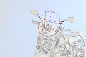 Szyba motocyklowa YAMAHA MT-07 TURYSTYK (44cm)