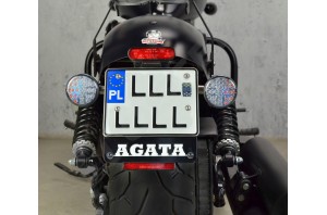 Personalizacja motocykla pod tablicą rejestracyjną